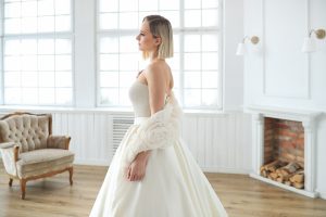 why off-the-shoulder wedding dresses are a flattering choice for many body types