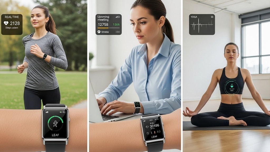 LEAF smart jewelry worn as a bracelet for daily health tracking