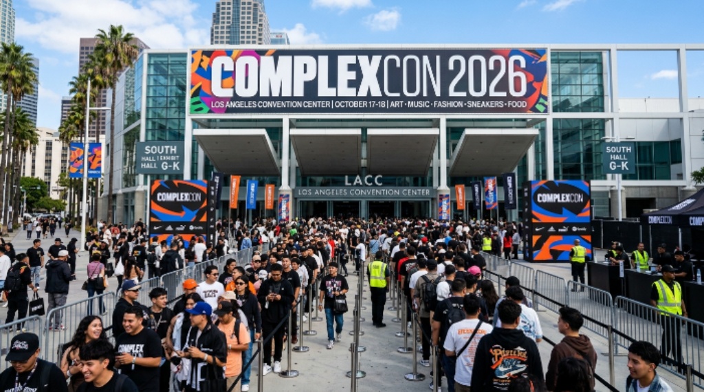 ComplexCon 2026 Los Angeles Convention Center entrance with crowd October
